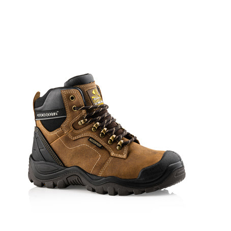 Buckbootz BSH009BR Buckshot Lace Boot, Dark Brown Crazy Horse