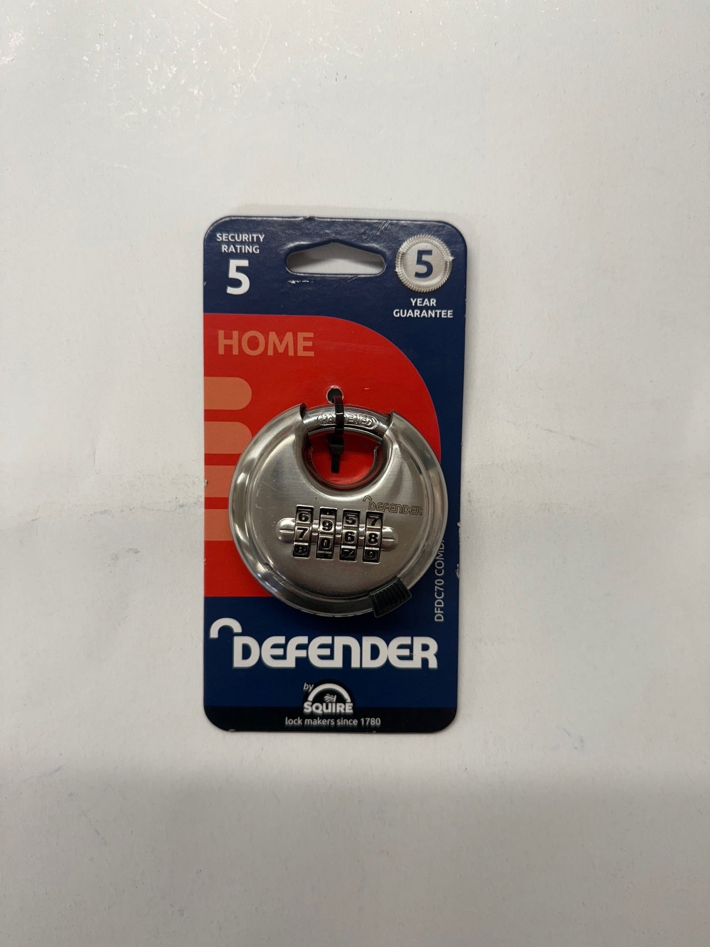 Defender 70mm Diskus Combination Padlock