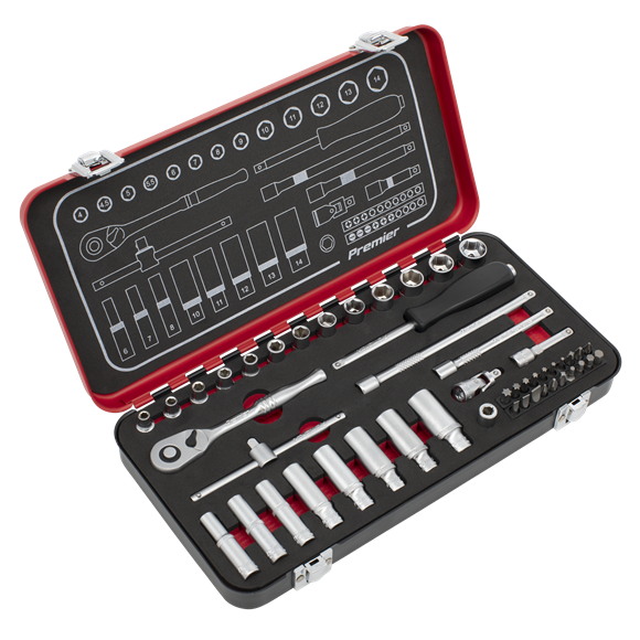 Sealey 49PC 1/4 SQ Drive Socket Set