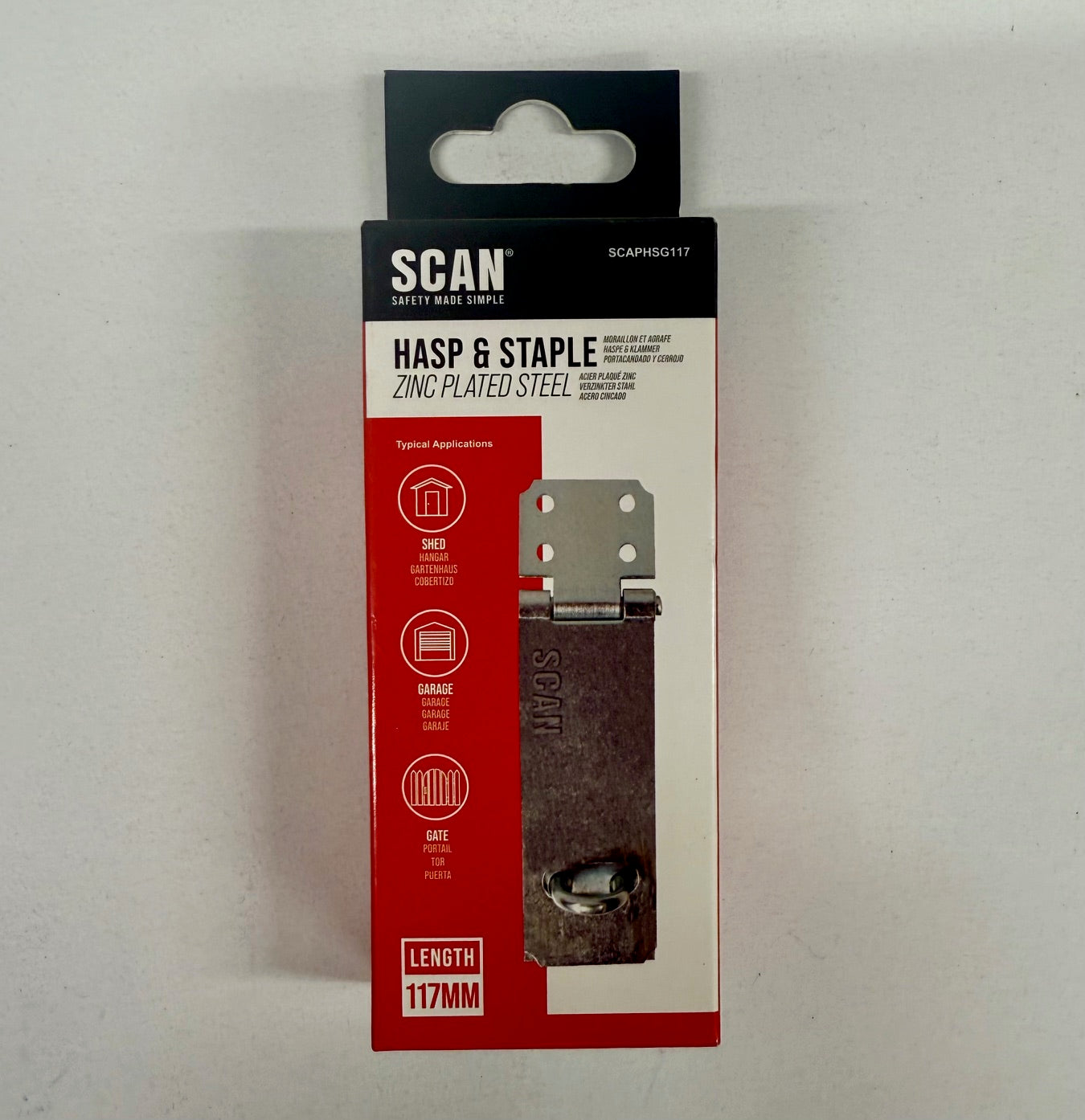 Scan Hasp and Staple 117mm