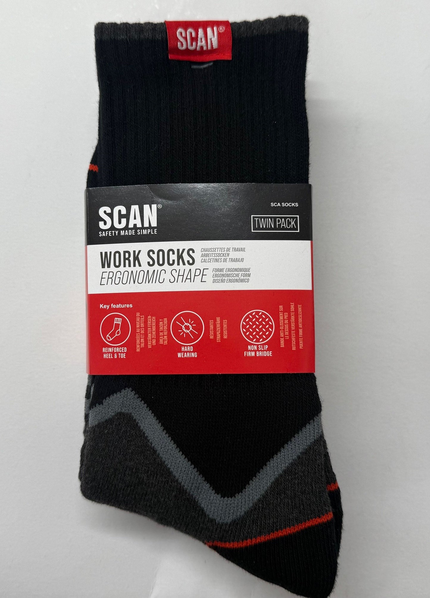 Scan Work Socks (Twin Pack)