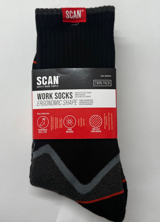 Scan Work Socks (Twin Pack)