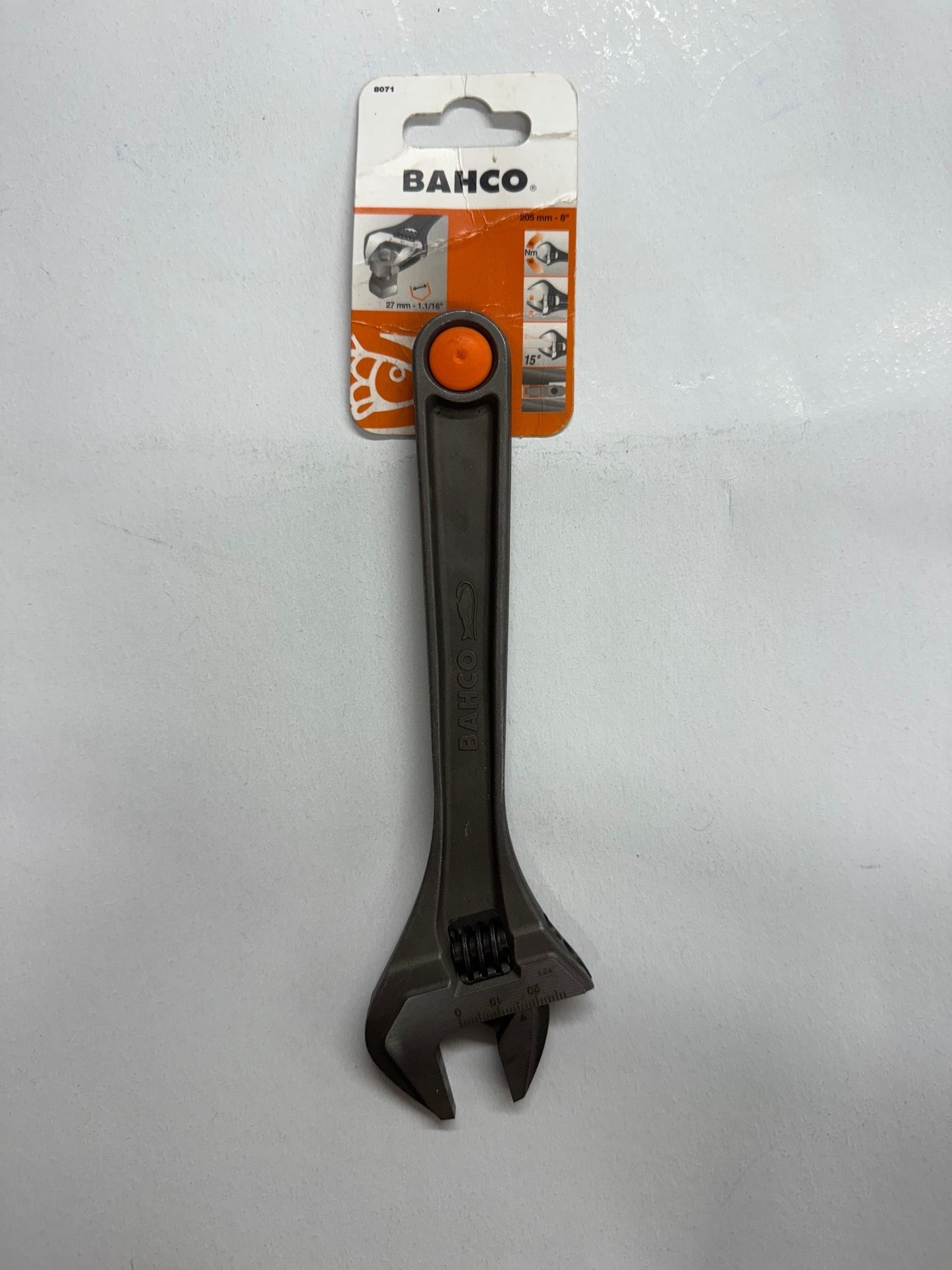 Bahco 8071 Black Adjustable Wrench 8IN