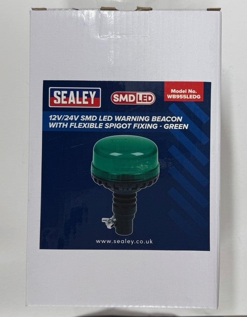 Warning Beacon SMD LED 12/24V Spigot Fixing - Green