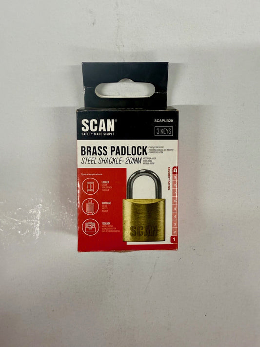 Scan Brass Padlock 20mm