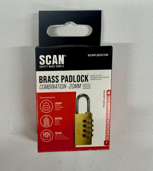 SCAN Brass Combination Padlock