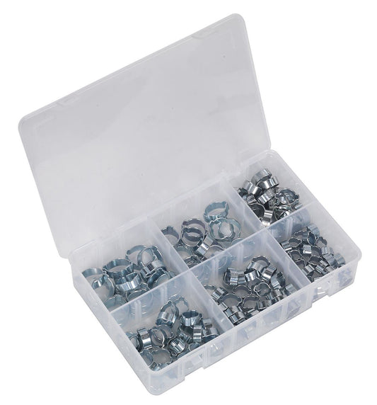 Sealey Zinc Plated O-Clip Double Ear Assortment 140pc