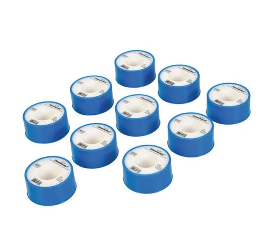 Silverline White PTFE Tape 12mm x 12m - Pack of 10