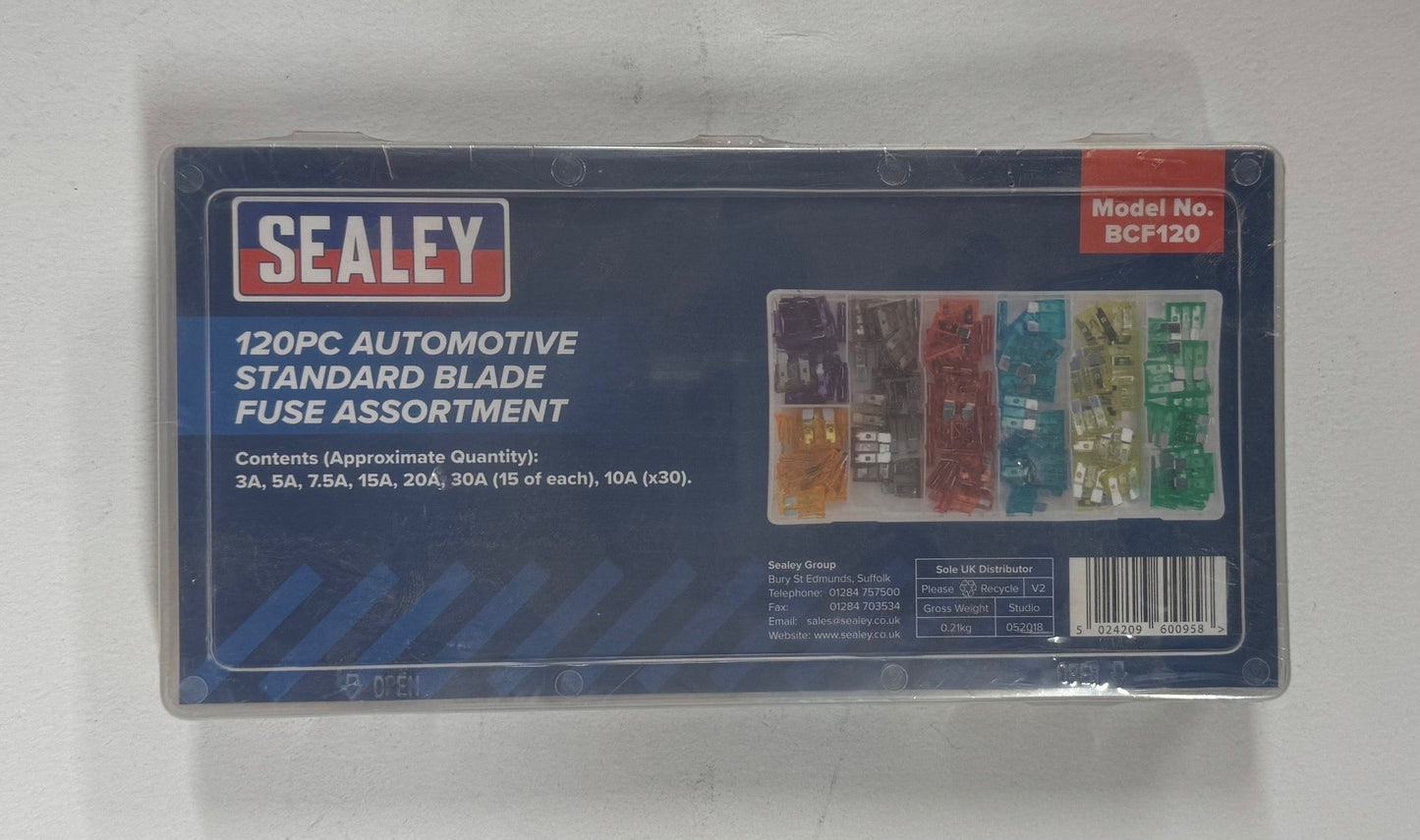 Sealey 120 PCS Blade Fuse Assortment