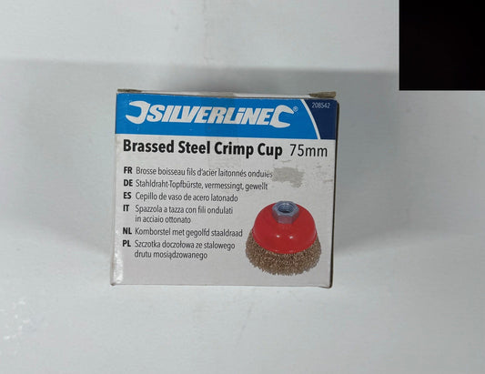 Silverline Brass Steel Crimp Cup 75mm