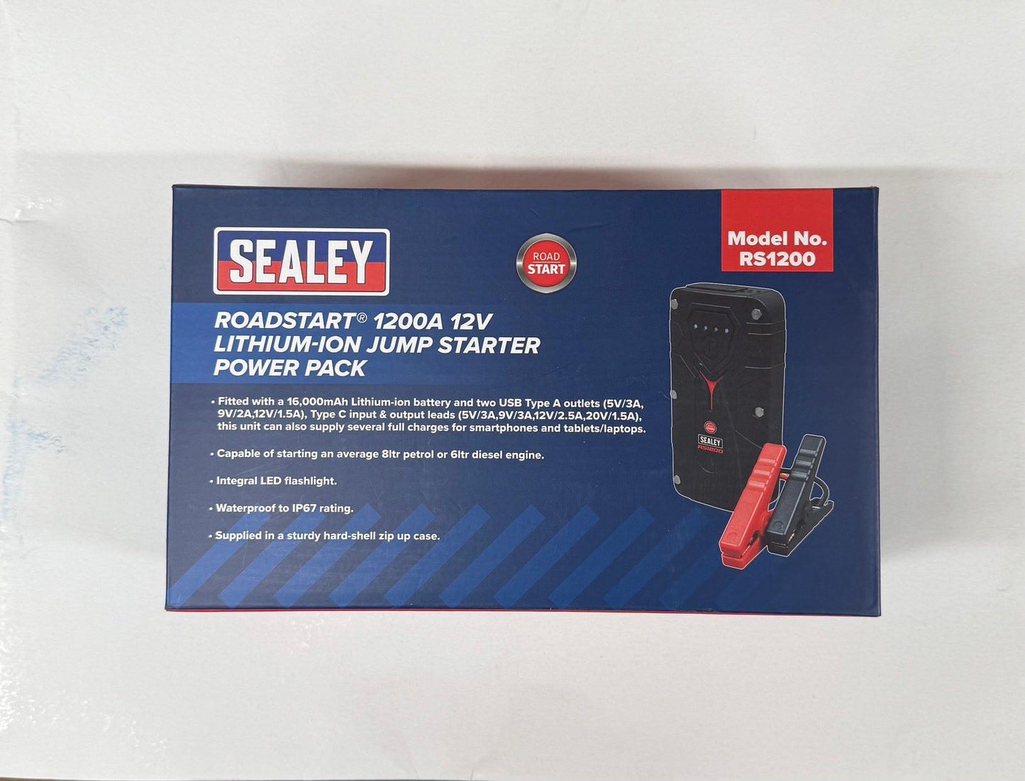 Sealey Roadstart 1200A 12V Lithium-ION Jump Start Power Pack