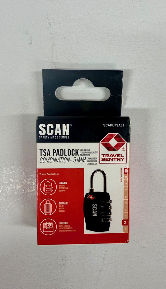 Scan Zinc Combination Padlock TSA