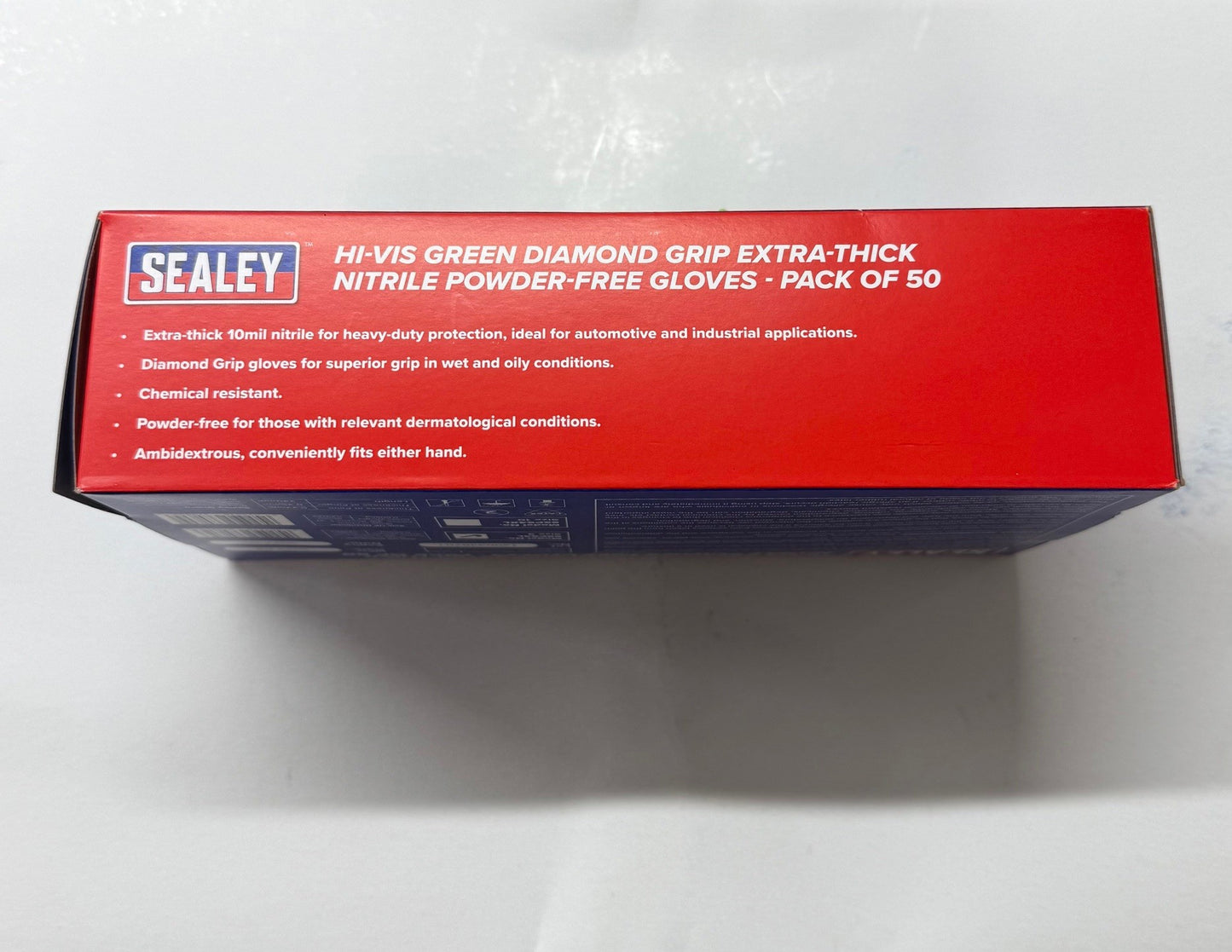 Sealey Green Grip Powder Free Gloves Pack Of 50 Large