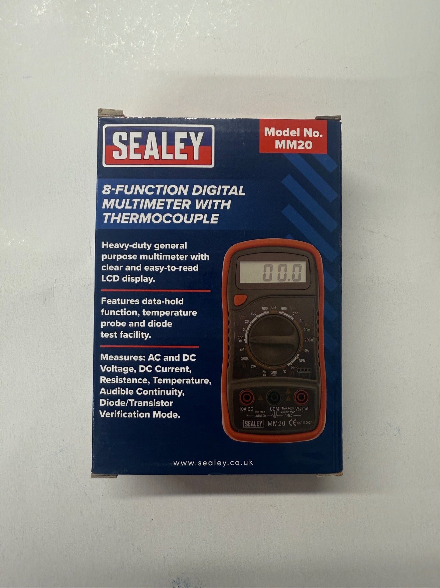 Sealey 8 Function Digital Multimeter With Thermocouple