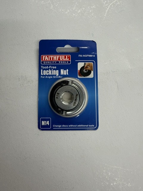 Faithfull Tool-free Quick-Change Angle Grinder Locking Nut M14