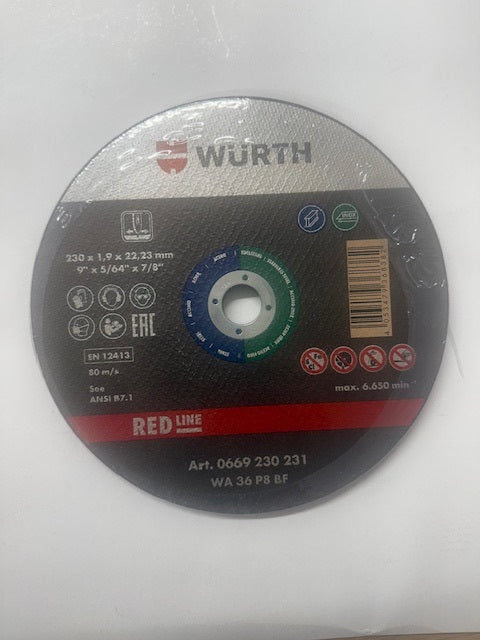 Wurth Red Line 9" Cutting Disc