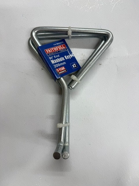 Faithfull FAIMHK200B Manhole Keys (Pair) 200mm