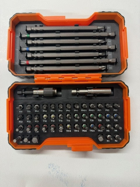 Bahco 54 Piece Bit Set with Colour Coded Bits