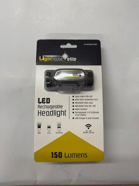 Lighthouse LED Re Chargeable Headtorch